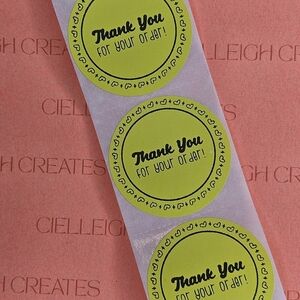 Thank You For Your Order Packaging Sticker Label